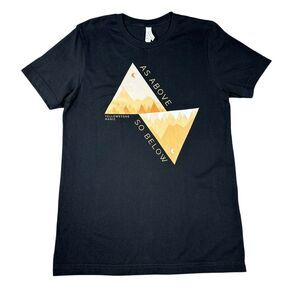 Yellowstone Magic T Shirt Mens Size Medium Black Mountains As Above So Below